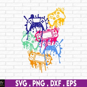 Lustiges Gaming, Videospiel-Regler Colorpop svg, Game Player, cooles Geschenk für Gamer, svg, png Dateien für Cricut Sublimation