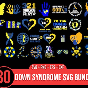 Syndroom van Down Svg-bundel, enorme Svg-bundel, Boy Down Syndrome Svg, eigen syndroom bewustzijn svg, cricut