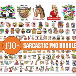 140+ roliga sarkastiska png-paket, sarkastiska djurcitat png, roliga t-shirtdesigner, roliga citat, sarkasm png, vuxenhumor, rolig tröja