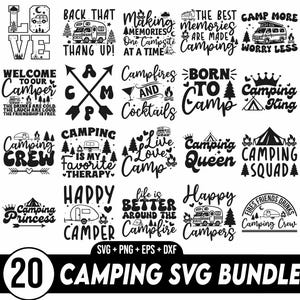 Pacote SVG de acampamento, Design SVG de acampamento, Vida de acampamento svg, Campista feliz svg, Camisa de acampamento svg, Caminhada svg, SvgCraftor, Pacote svg, Arquivo svg