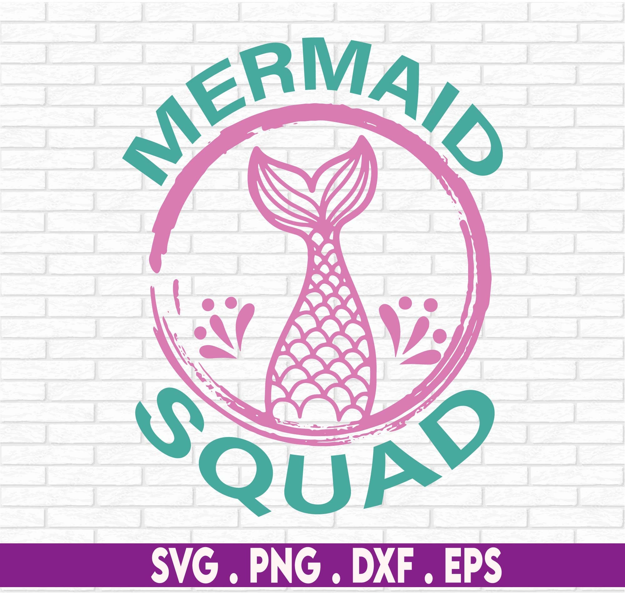 mermaid squad svg, summer svg, baby kids svg, mermaid svg, Dxf, Png, Eps, jpeg, Cut file, Cricut, Silhouette, Print, Instant download
