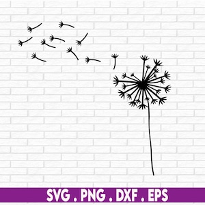 Dandelion SVG Dandelion cut file Dandelion instant download Dandelion shirt design dandelion png Wild Flower for cutting sublimation dxf 658