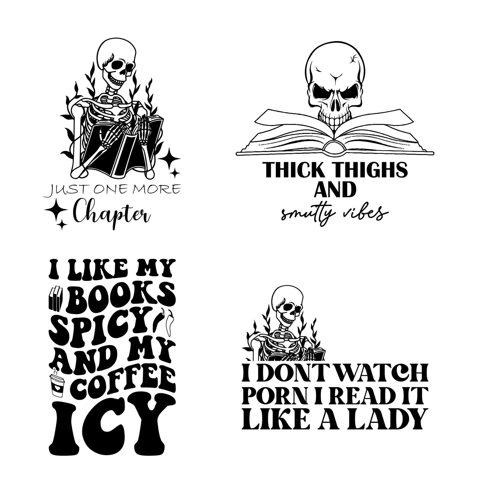 Spicy Book Lover SVG Bundle, Books Svg, Books Png, Reading Svg, Reading ...