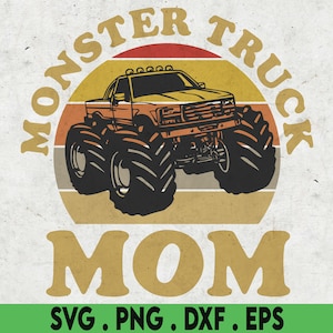 Monstertruck Mamma svg - LKW-Svg, Auto-Svg, 4x4-Off-Road-Svvvg, Fahrzeug-Svvg, großer LKW-Svg, Monstertruck-Liebhaber-Svg, Crushes Cars-Svg