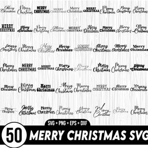 Christmas SVG, Merry Christmas SVG Bundle, Merry Christmas Saying Svg, Christmas Clip Art, Christmas Cut Files, Cricut, Silhouette Cut File