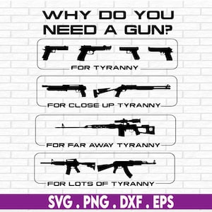 Why Do You Need A Gun Svg, 2A Svg, Support The Second Amendment SVG Files For Cricut, Silhouette, Laser cut, Sublimation, dxf, eps, png, svg