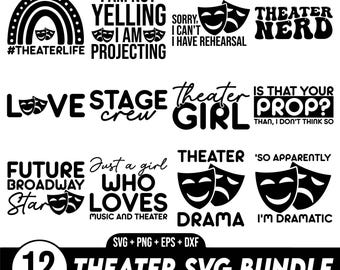 Theater SVG Bundle, Actor SVG, Theatre SVG Bundle, Actress Svg, Movie Clipart, Drama Svg, Cinema Svg Bundle, commercial use svg
