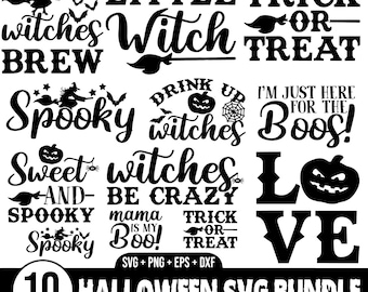 Halloween Svg Bundle, Witch svg, Ghost svg, Pumpkin svg, Halloween Vector, Cricut, Funny Mom Svg, Trick Or Treat Svg