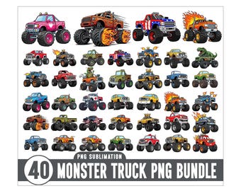 Monster Truck Png Bundle, Monster Truck Clipart,, Big Truck Sublimation Designs, Kids Monster Truck, Offroad Truck, Offroad Vehicle PNG