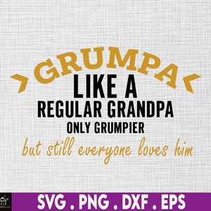 Marido Grumpa Protetor Herói Svg, Avô Png para o Dia dos Pais, Design engraçado de camisa do vovô, Sublimação angustiada Svg Eps Jpg Dxf