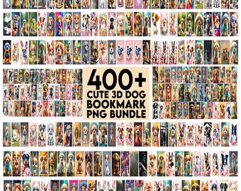 Cute Dog Bookmark Sublimation Bundle, 3D Flowers Bookmark, Cute Dog Bookmark, Cute Dog Breed Printable Bookmarks, Adorable Watercolor Design