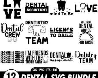 Pacchetto SVG dentale, camicia dentale SVG, regalo assistente dentale, assistente igienista dentale, dentista citazioni SVG, dentista citazioni SVG