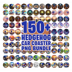 Zestaw podstawek samochodowych Hedgehog png, projekt sublimacji PNG, natychmiastowe pobieranie projektu, podstawka samochodowa PNG, owijanie podstawek samochodowych, owijanie podstawek