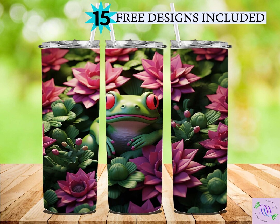 Frogs 3D Tumbler Skinny Tumbler Wrap 20 Oz Tumblers PNG 300dpi ...