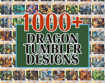 1000+ Dragons Bundle Tumbler Wraps, 20oz Dragon Tumbler Wrap Bundle Dragon Sublimation Designs, Dragon Tumbler Designs png