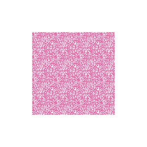 May include: A square, pink and white speckled pattern fills the frame. The pattern is made up of small, irregular white shapes against a solid pink background. The overall effect is a textured, speckled design.