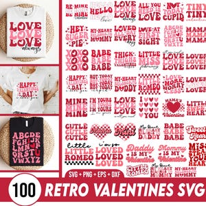 Retro Valentines SVG Bundle, süße Valentines svg, Herz Shirt svg, Liebe svg, Herz SVG, Valentines Vibes, Valentine svg
