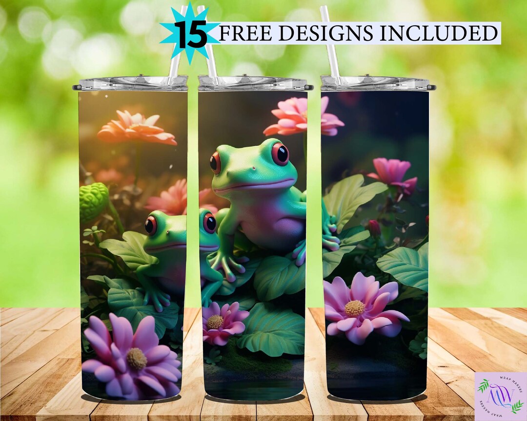 Frogs 3D Tumbler Skinny Tumbler Wrap 20 Oz Tumblers PNG 300dpi ...