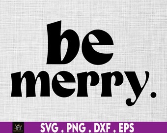 Merry SVG, Christmas SVg, Merry handlettered svg, christmas svg, santa svg, for cricut, for silhouette, instant download