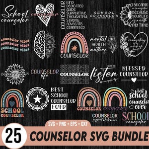 Counselor SVG Bundle, Schul Counselor svg, Counselor Shirt svg, Counselor Life Lehrer Shirt svg, Counselor Squad svg, Retro Counselor svg