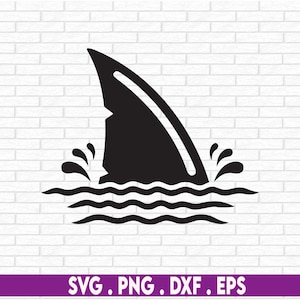 Shark Fin SVG • Clip Art Cut File Silhouette dxf eps png jpg • Instant Digital Download