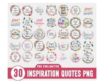 Inspiration Zitate Png Bundle, niedlich inspirierend, sagen Png, lustige Zitate, Motivation Png Bundle, positives Zitat, Affirmation Png