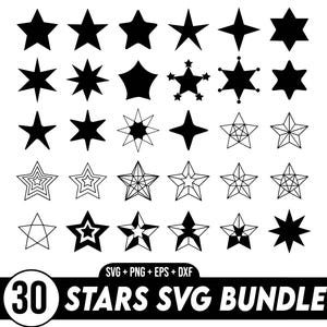 スター SVG バンドル、スター SVG、クリスマス スター SVG、ナイト スター SVG、輝くスター SVG、Png、Cricut 用 SVG ファイル、シルエット、スター SVG、Cricut