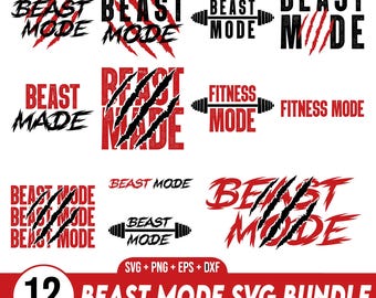 Beast Mode SVG Bundle, Fitness Svg, Gym Shirt Svg, Gym Quote Svg, Beast Mode Png, Workout Mode Svg, Motivational svg