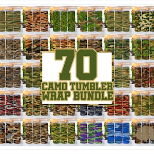 Ensemble d'emballages de gobelet camouflage, emballage de gobelet de chasse PNG, motifs camouflage, emballage de gobelet sans couture camouflage, emballage de gobelet de chasse vie png