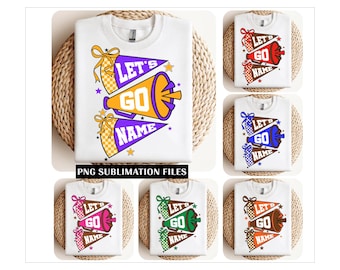 Custom Let's Go Flag Png Bundle, Mascot Team Flag, Game Day Png, Retro Pennant Cheer Png, School Spirit Png, Sport Team/School png