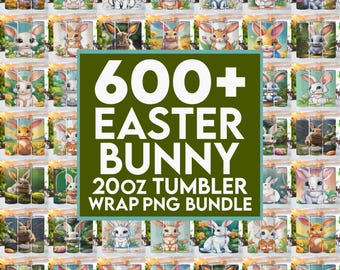 600+ Easter Bunny Tumbler Wrap, 20oz Skinny Sublimation Tumbler Design, Cute Easter Tumbler Wrap, Egg Easter Tumbler Wrap ,Easter Bunny Png