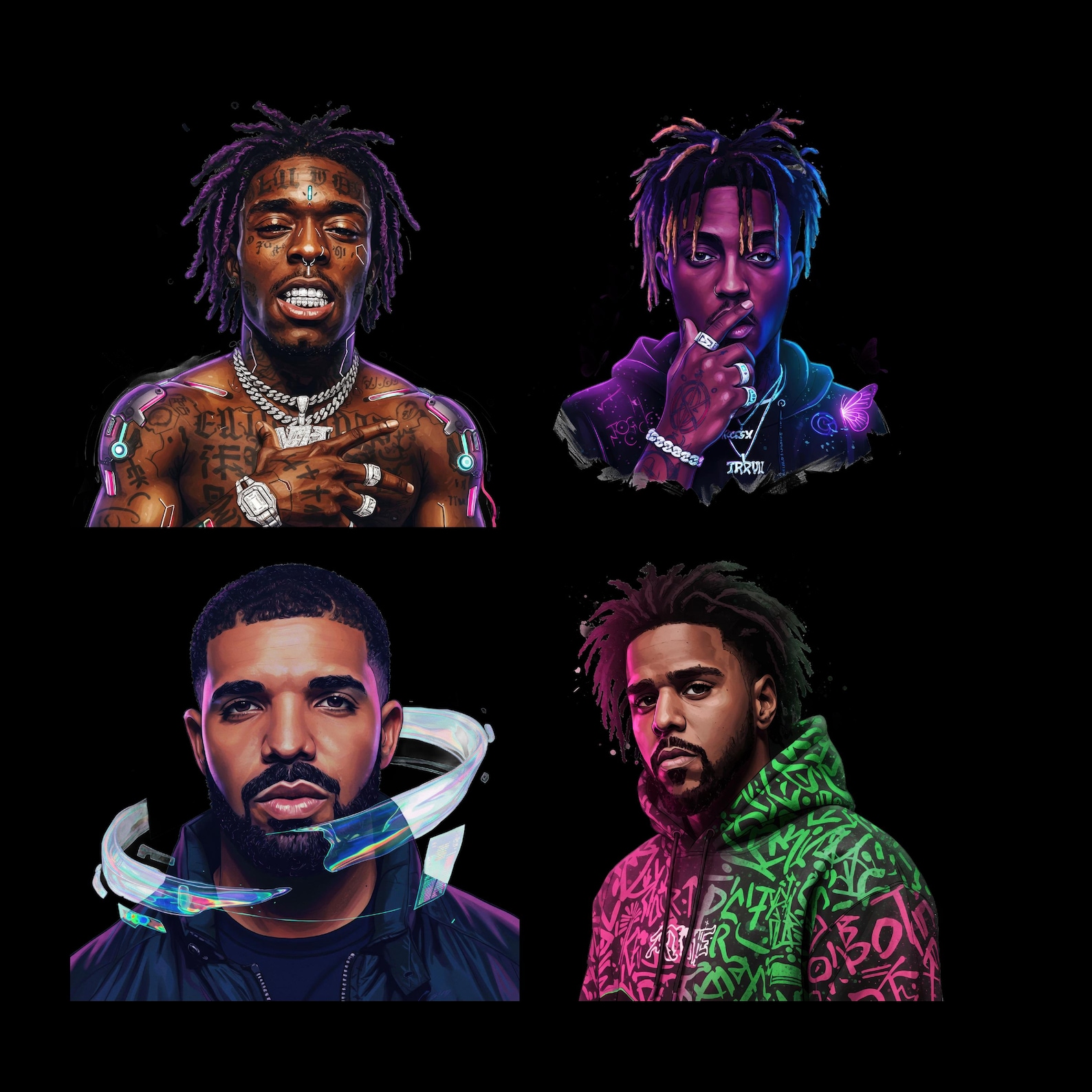 Hip Hop T Shirt PNG Bundle, Bootleg Style Tshirt Designs, Streetwear ...