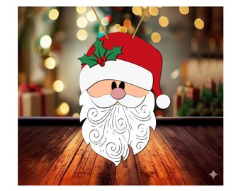 Weihnachtstürschild SVG, Weihnachtsmann Weihnachtsschild SVG, Frohe Weihnachten Willkommensschild SVG, Türschild Laser Cut Files Glowforge/Cricut
