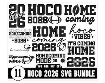 Hoco 2026 Svg Bundle, Hoco Png, Home Coming, Football High School svg Png, Homecoming shirt svg, Football Svg, School Homecoming Svg