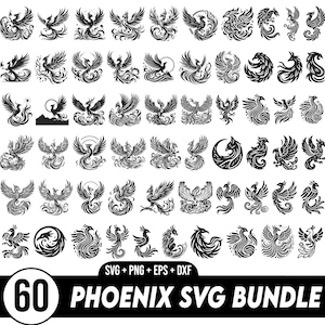 Phoenix SVG Bundle, Phoenix Svg, Phoenix Vector, Phoenix Birds, Phoenix Clipart, Phoenix Designs, Phoenix PNG Bundle, Phoenix Clipart
