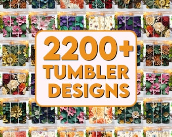 2200+ Mega Tumbler Bundle, 20oz Skinny Flowers Tumbler Wrap, 20oz Skinny Straight designs, Full Wrap Tumbler Designs, Tumbler Wrap Bundle