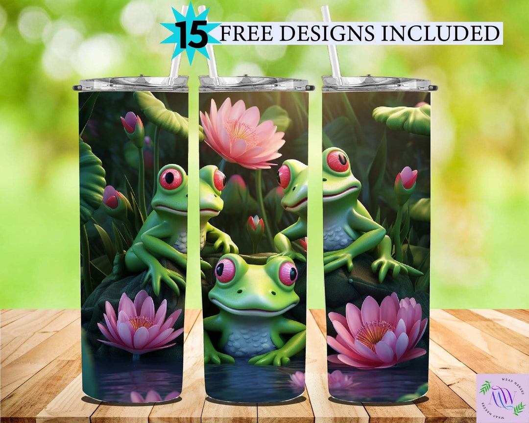 Frogs 3D Tumbler Skinny Tumbler Wrap 20 Oz Tumblers PNG 300dpi ...