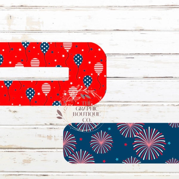 Open Rectangle Hair Clip, Skinny Rectangle Hair Clip, Barrettes, America, 4th of July, PNG, Sublimation, Instant, Digital, Download