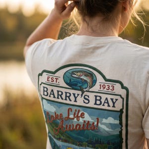 Barry's Bay Lake Life Tee Shirt Every Summer After Fishing British Columbia Outdoor Adventure Apparel Camping T Shirt Casual Retro Travel Natural