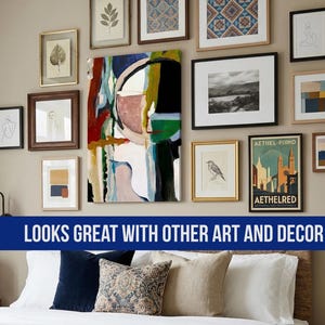 Abstract Canvas Print Bust Triptych Wall Art Colorful Living Room Artwork Contemporary Bedroom Painting Texas Artist Original image 8