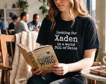 Fantasy Book Shirt Dragon Reader Tee Bookish Literary Lover Xaden Riorson Gift Fan Clothing Casual Wear