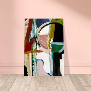 Abstract Canvas Print Bust Triptych Wall Art Colorful Living Room Artwork Contemporary Bedroom Painting Texas Artist Original image 14