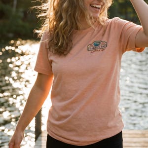 Barry's Bay Lake Life Tee Shirt Every Summer After Fishing British Columbia Outdoor Adventure Apparel Camping T Shirt Casual Retro Travel Heather Peach