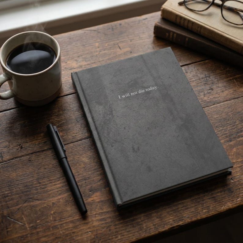 Book Club Journal Hardcover Spiral Notebook Charcoal Reading Tracker Lover Mental Health Notes Fantasy Reader Gift Idea Present image 11