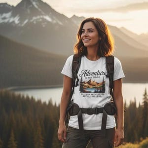 Sarcastic Camping Humor Shirt Funny Hiking Tee Vintage Outdoor Design Mountain Landscape Retro Nature Graphic Adventure Theme Apparel Gifts For Hikers Outdoor Enthusiast Clothing Comfortable Cotton Wear Darkly Playful Humor Antisocial