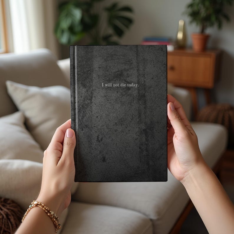 Book Club Journal Hardcover Spiral Notebook Charcoal Reading Tracker Lover Mental Health Notes Fantasy Reader Gift Idea Present image 9