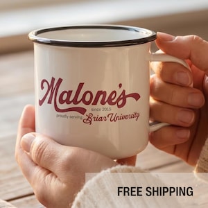 Merchandising Off Campus Malones Vintage Diner Inspired Book Lover Gift Briar U Mug Rustic Mug Retro Brewery Style Merchandising Cabin Porch Coffee