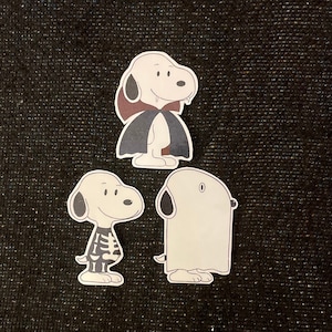 Phoebe Bridgers Snoopy Skeleton, Vampire and Ghost Vinyl Sticker Pack