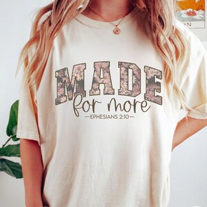 Christian Shirt Made For More Ephesians 2:10, Christian Bible Verse Png, Jesus Quote Png, Religious Mom Png, Christian Song Lyrics, Gift.