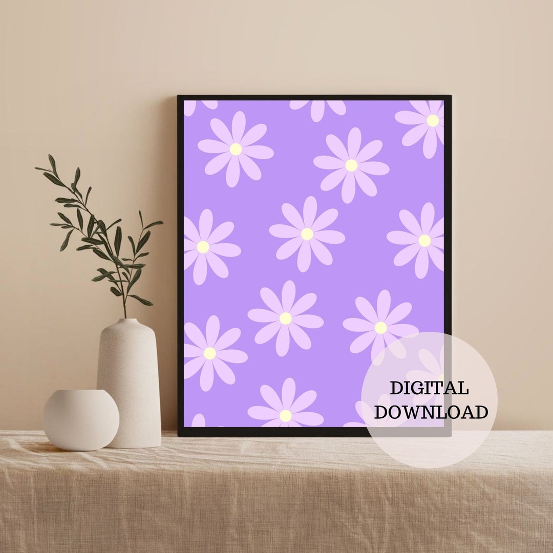 Digital Flower Wall Art Etsy